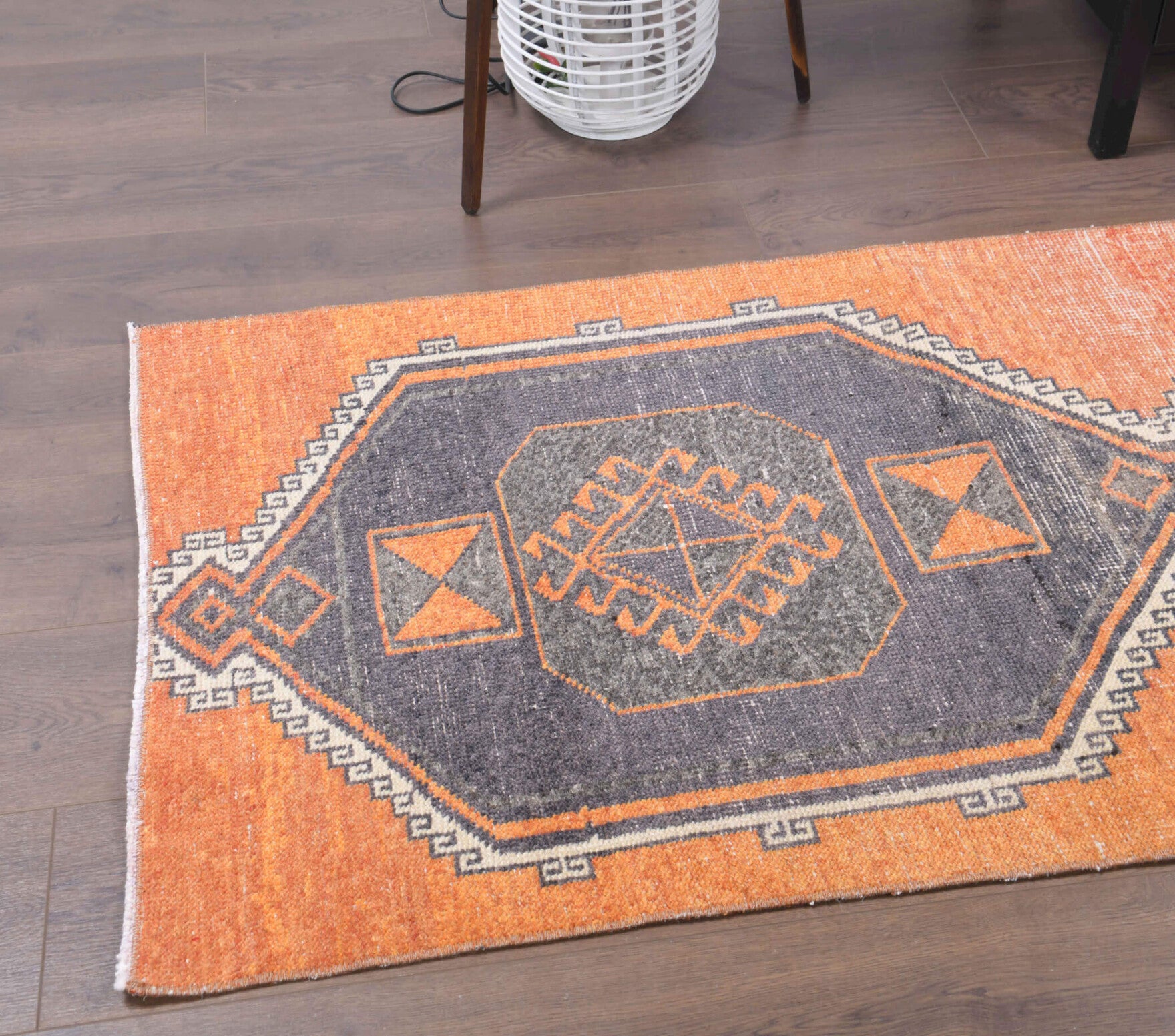 80x272 cm vintage Anatolian runner rug – Filiz, low pile, wool