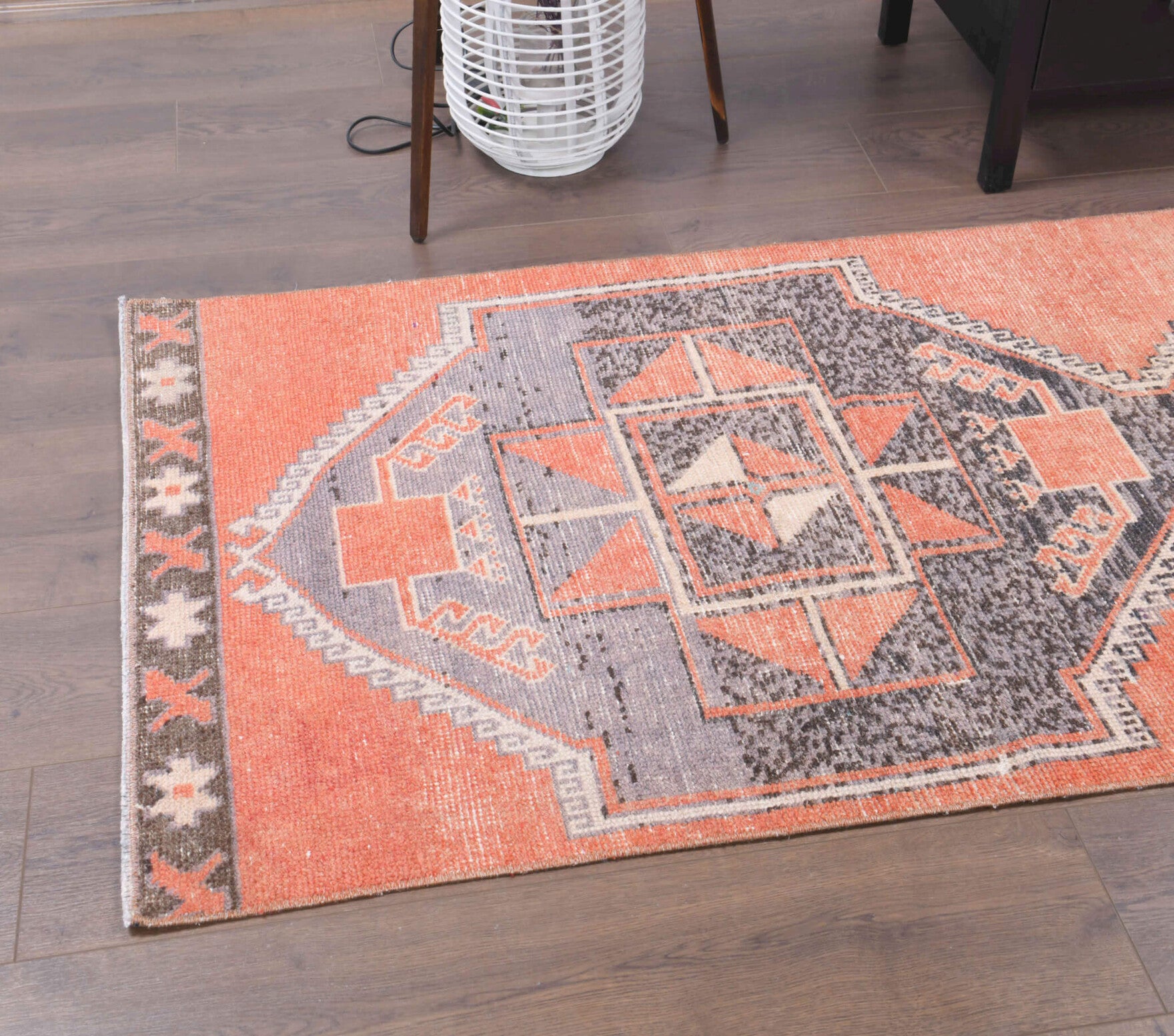 85x300 cm vintage Anatolian runner rug – Fidanbike, low pile, wool