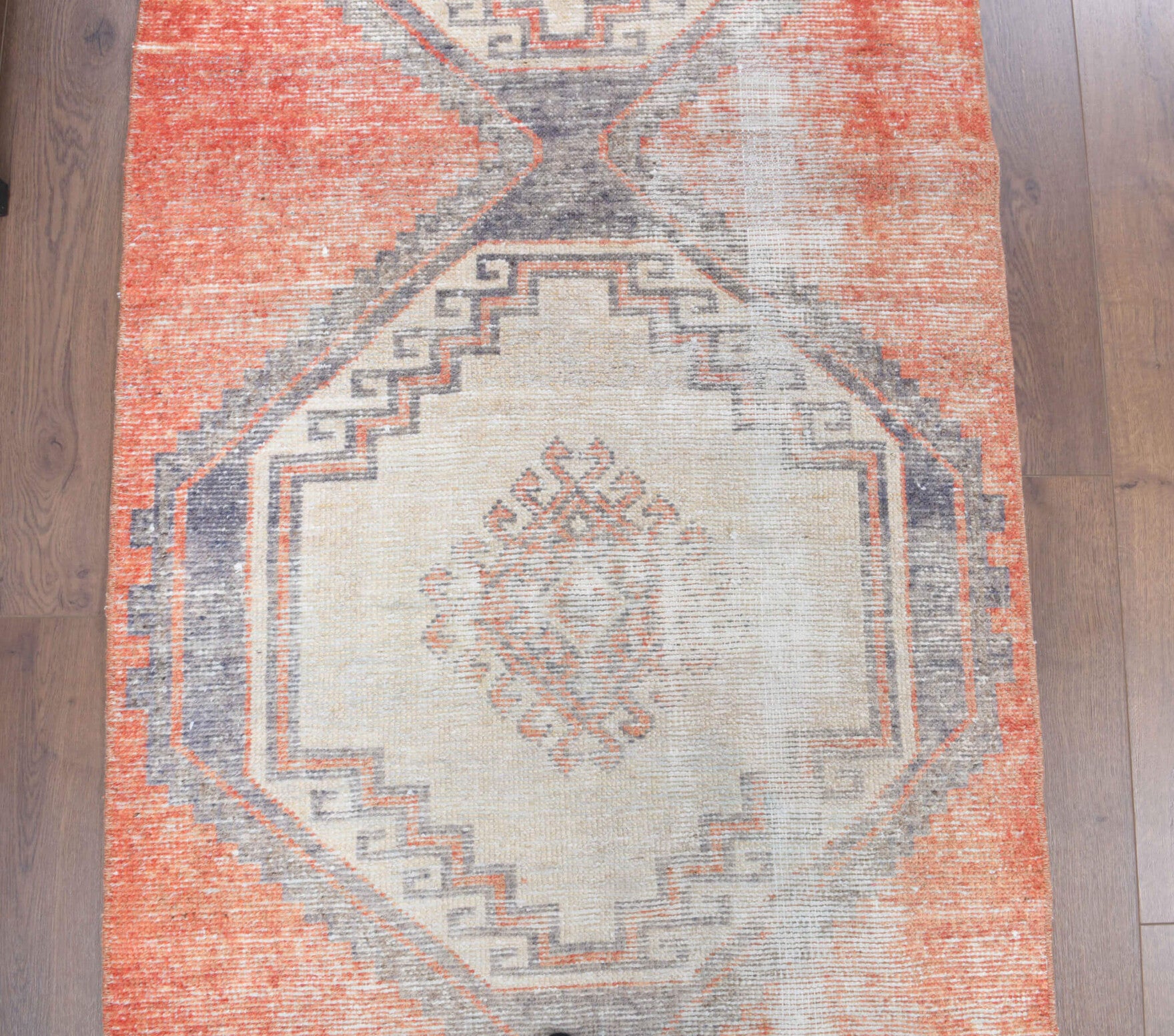 One-of-a-kind 1960s Anatolian distressed vintage runner rug in wool, 2'11" x 12'1"