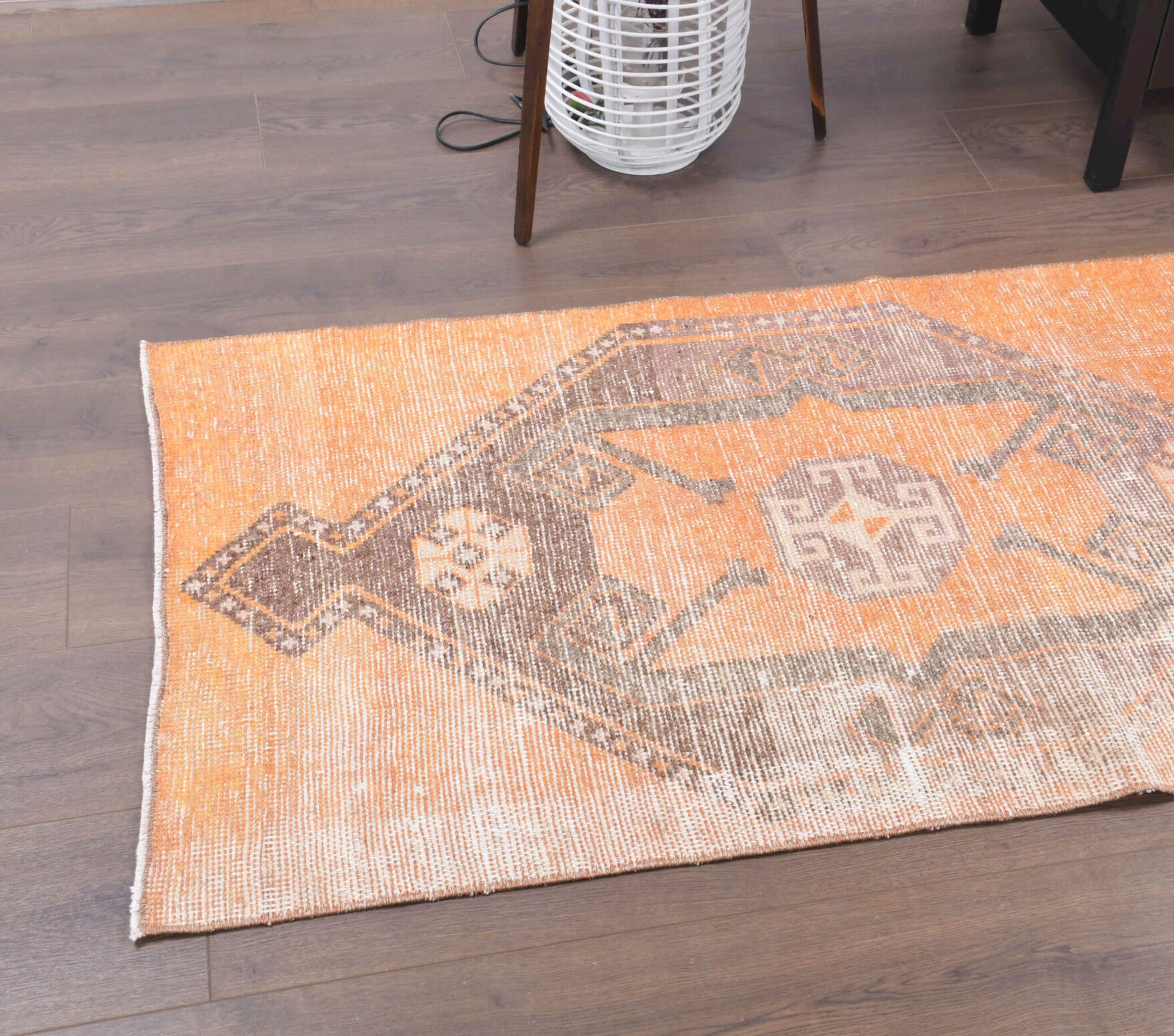 75x324 cm vintage Anatolian runner rug – Fatimat, low pile, wool