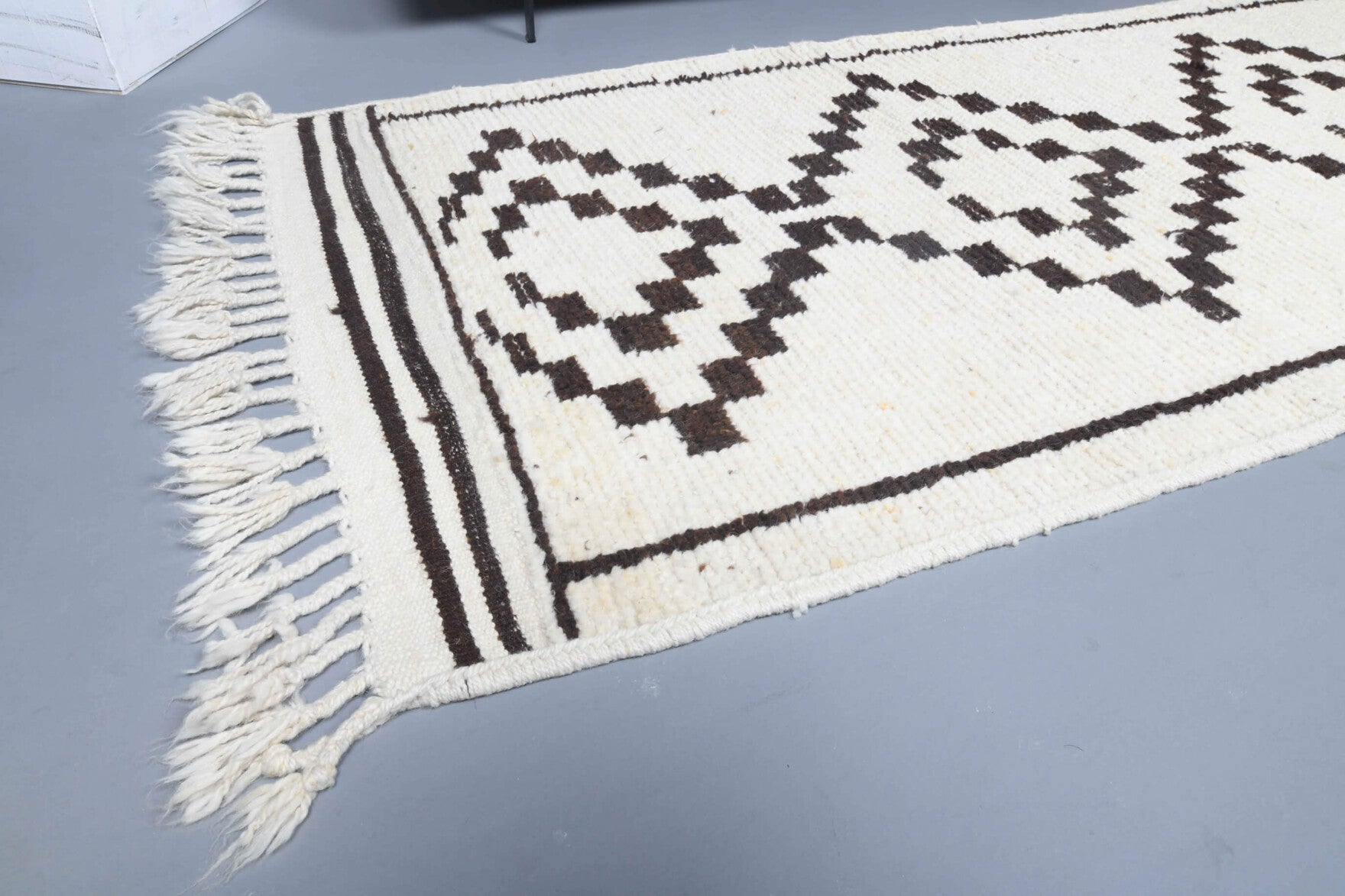 One-of-a-kind 1970s Anatolian vintage runner rug in wool, 3'4" x 11'7"