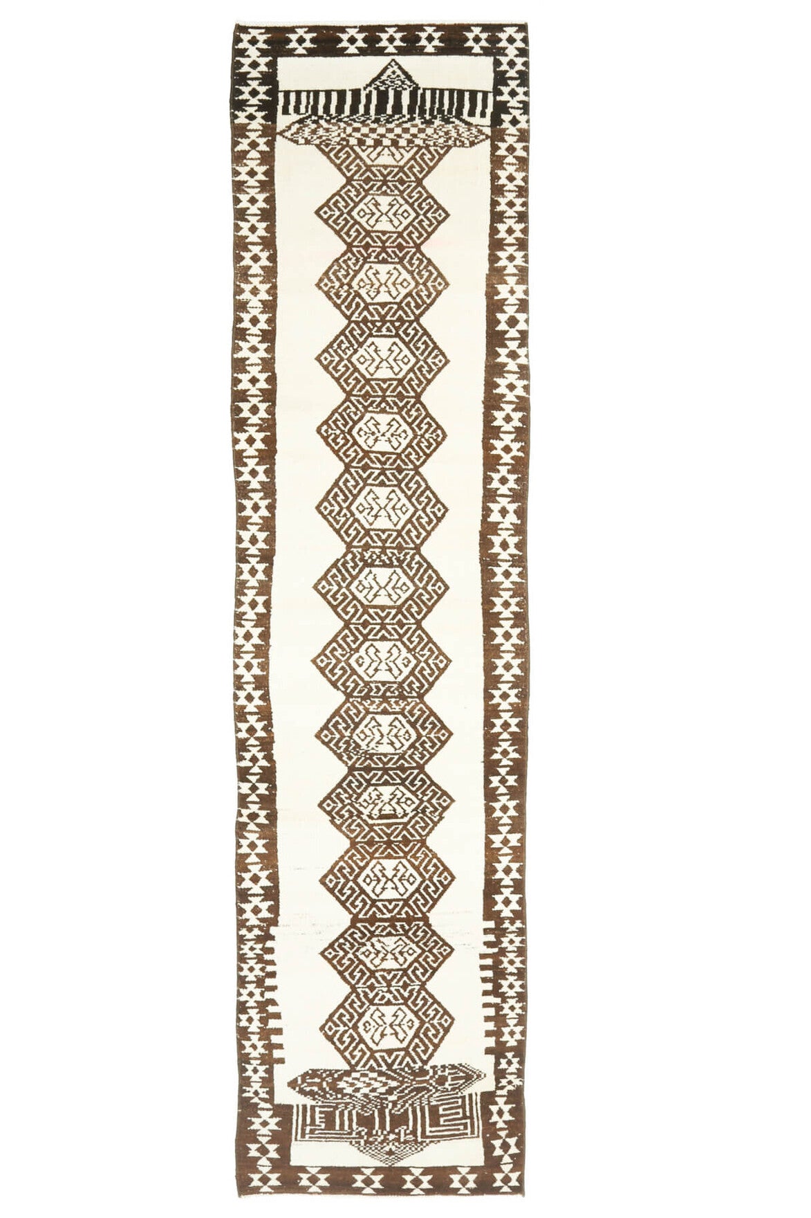 3x12 ft - Boho Style Oushak Vintage Runner Rug