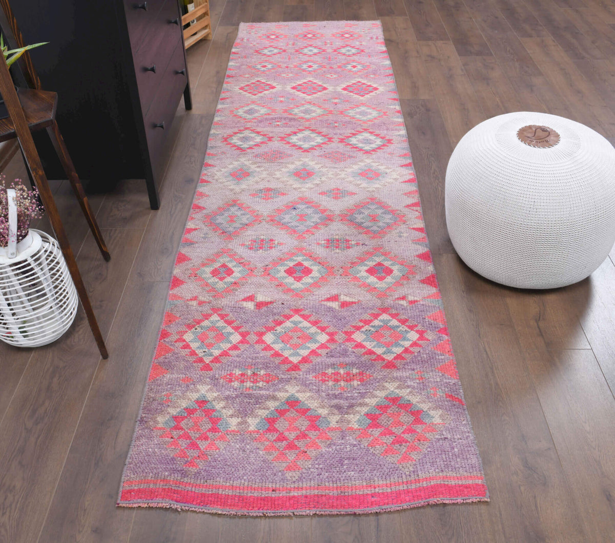 Hand-Knotted Vintage Anatolian Runner Rug