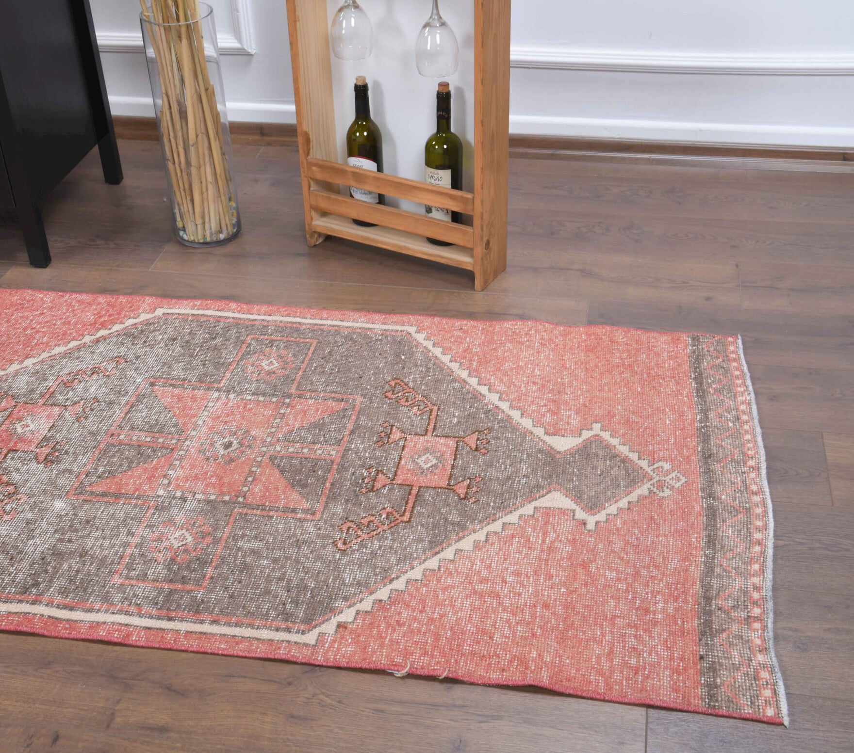 Handmade wool runner from Anatolia, Turkey – Turkish Vintage Runner Rug 2'11" x 12'9"