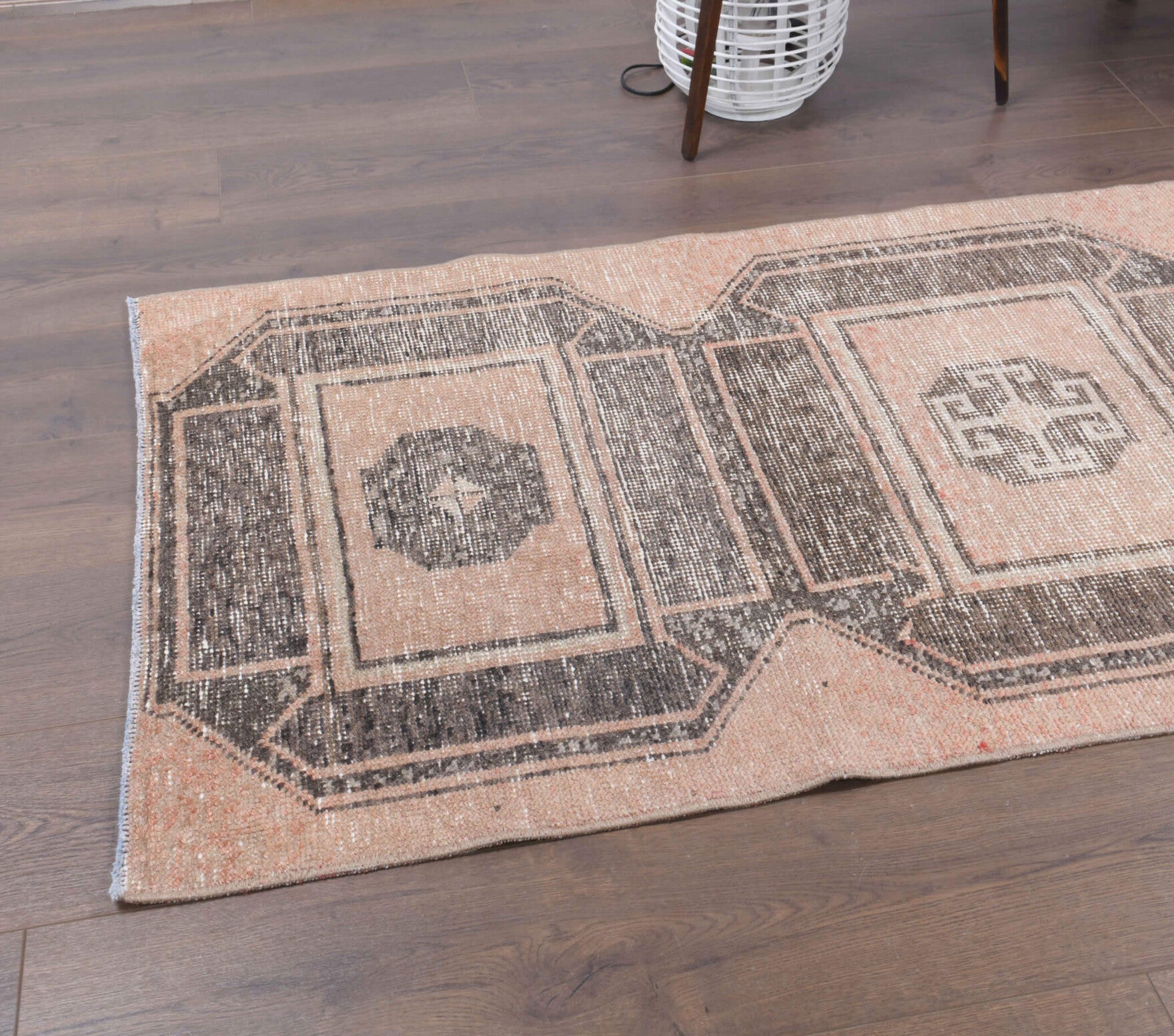 82x360 cm vintage Anatolian runner rug – Dilnazgul, low pile, wool