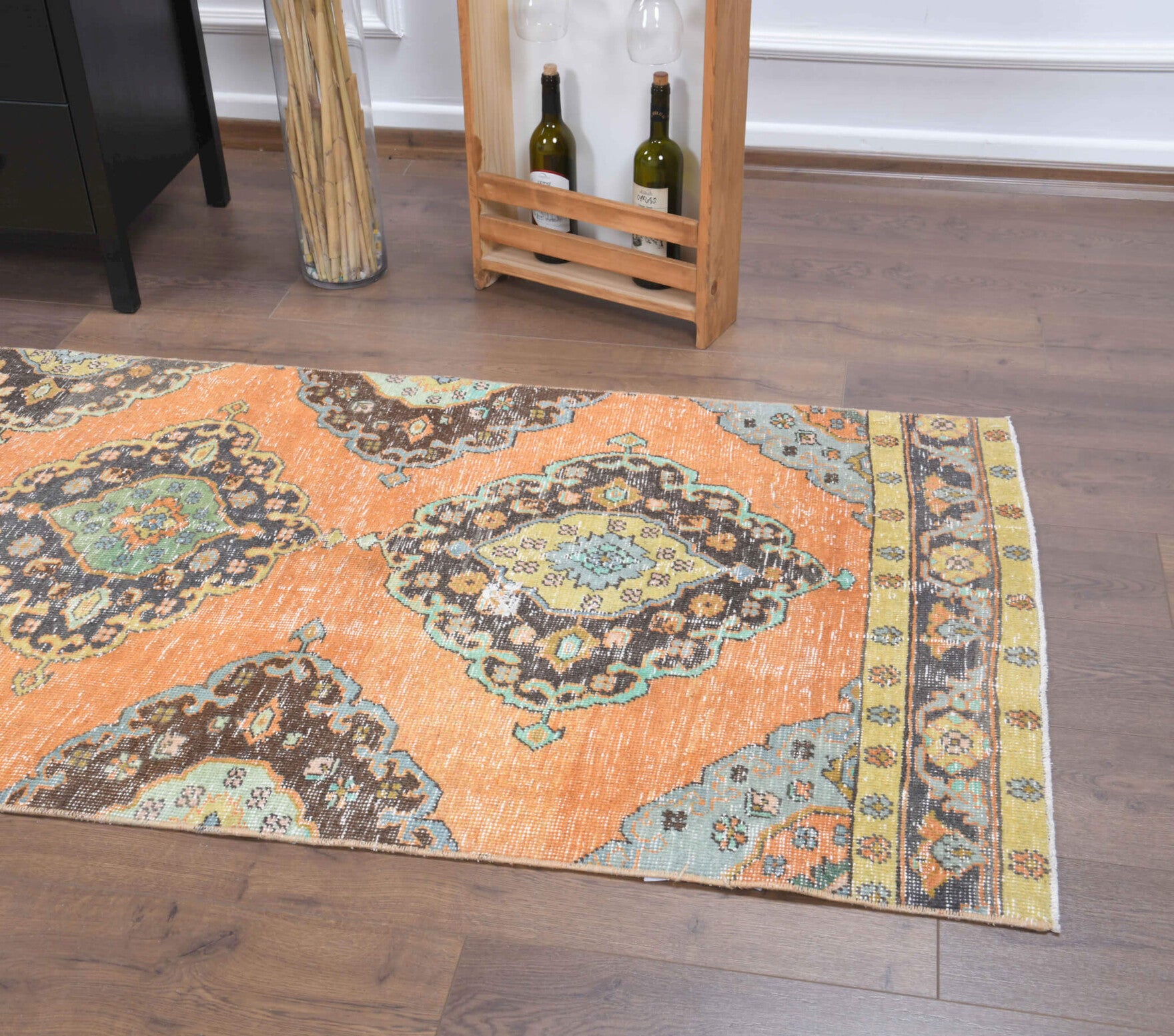 Handmade wool runner from Anatolia, Turkey – Vintage Runner Rug 3' x 11'9"