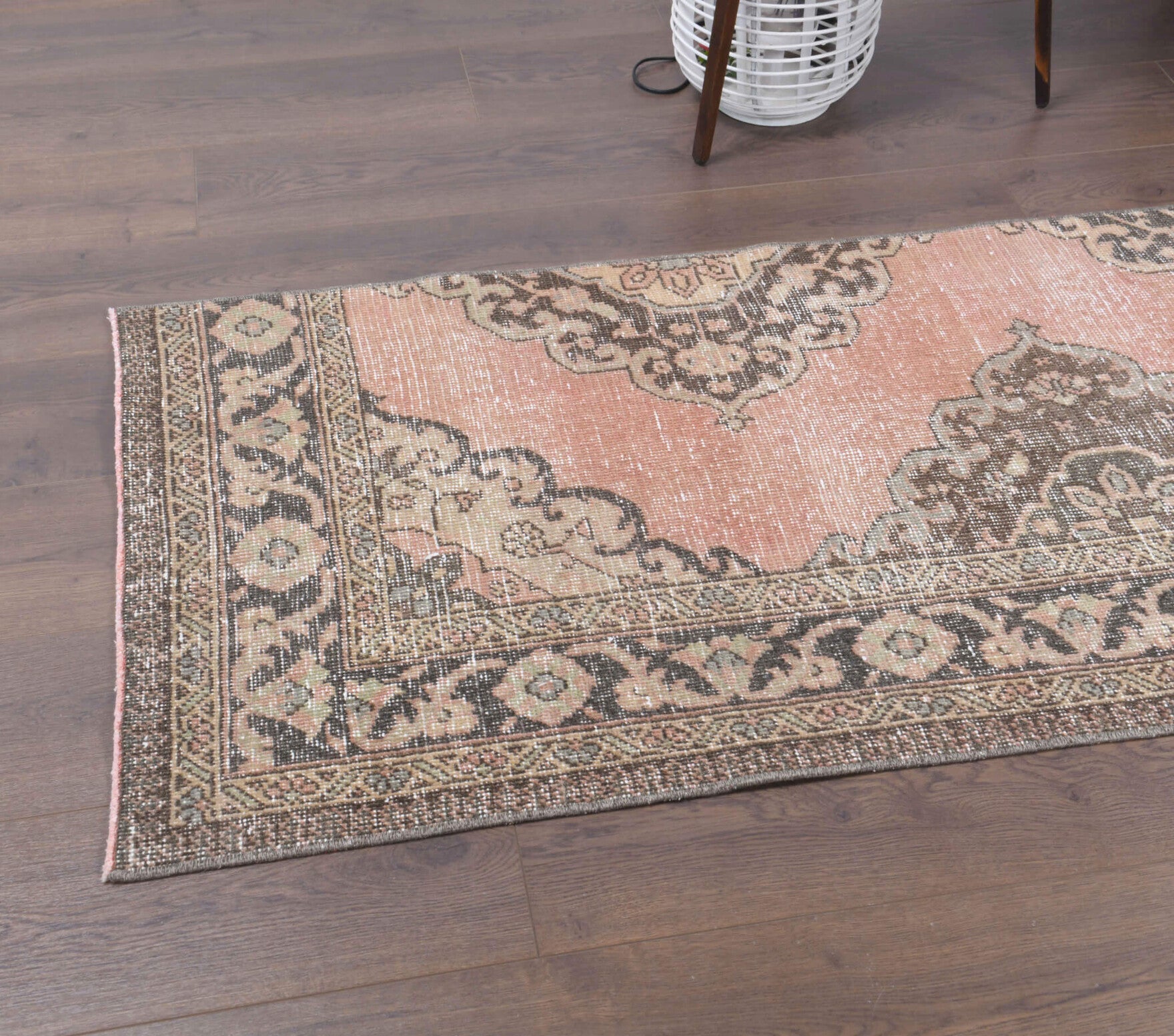 72x384 cm vintage Anatolian runner rug – Damlasever, low pile, wool