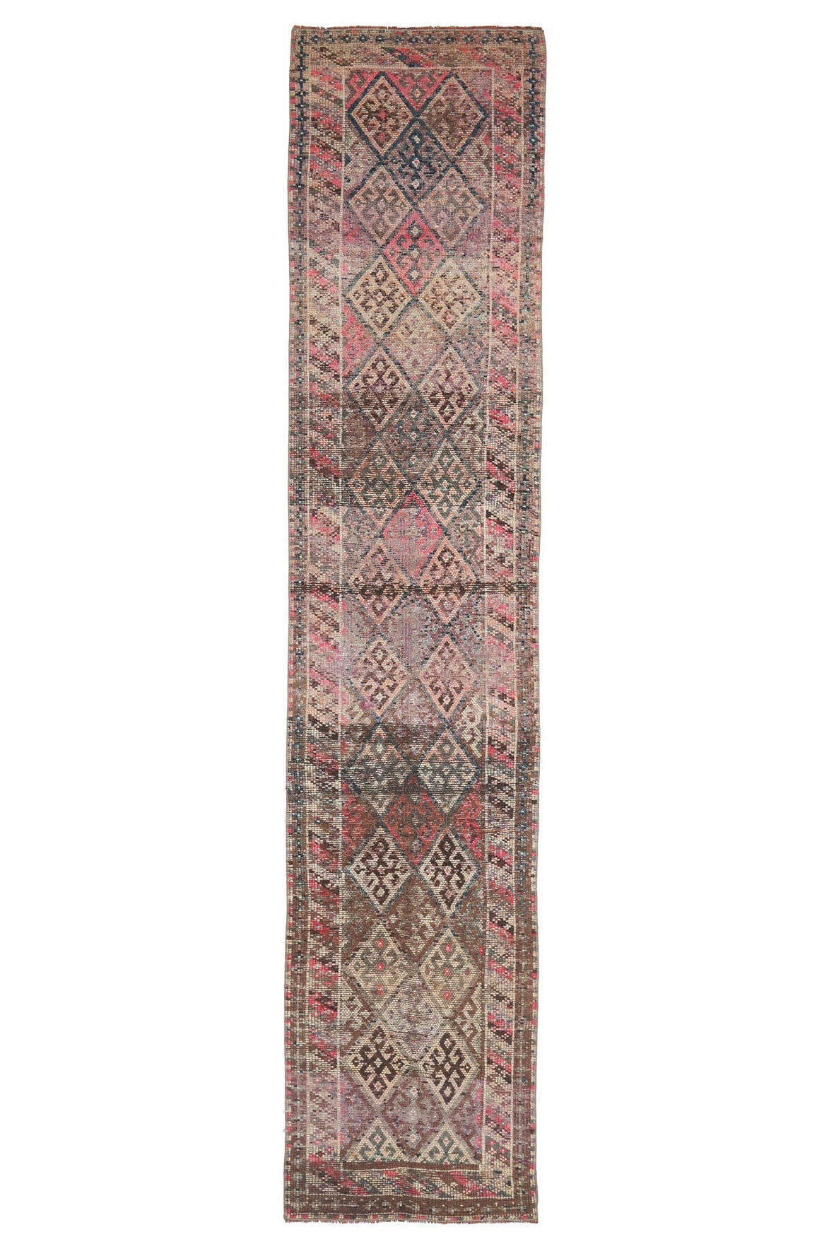 Hand-Knotted Vintage Anatolian Runner Rug