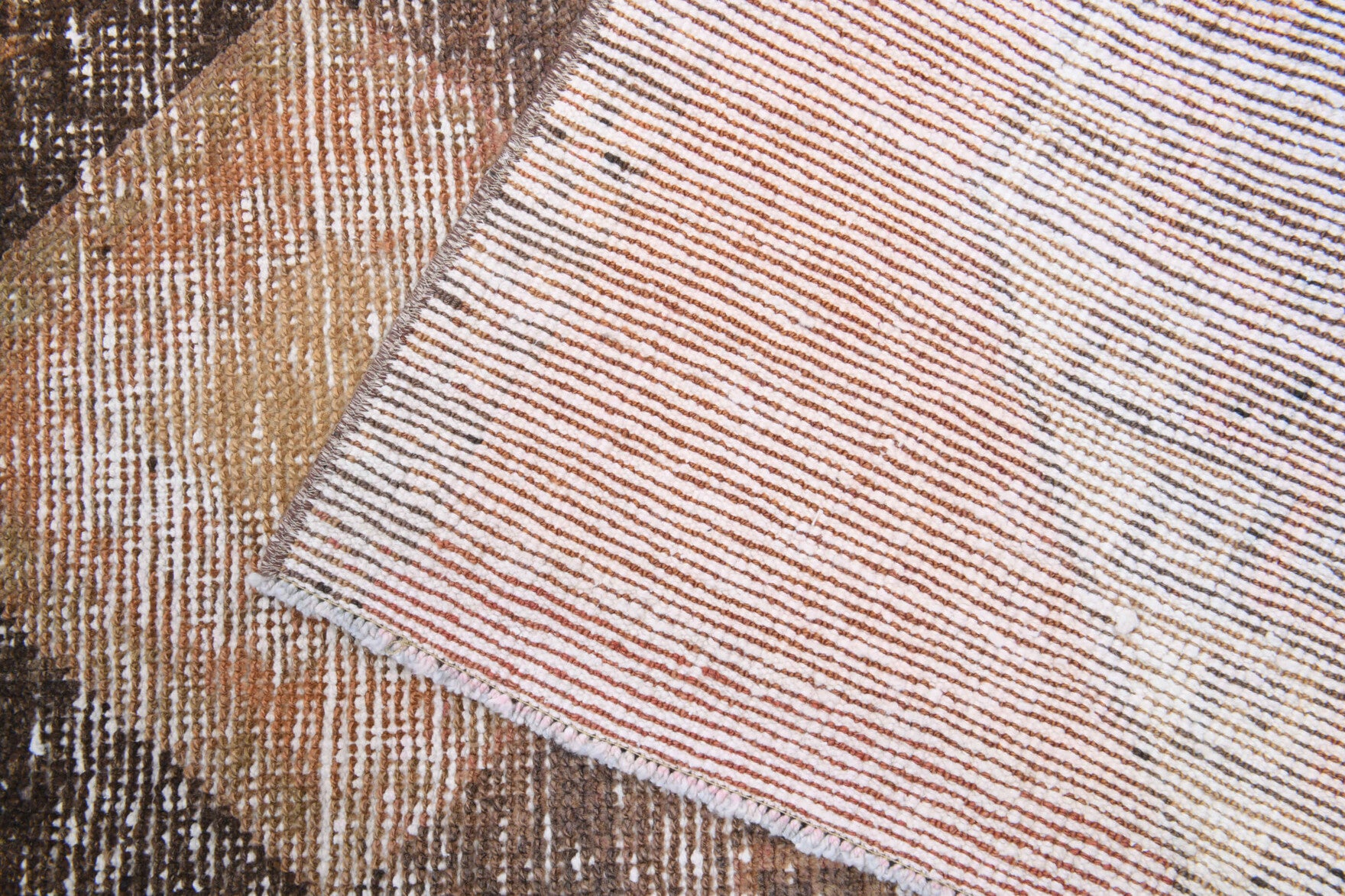 Ceylanefruz runner: 1970s handmade Anatolian runner with geometric motifs and cotton backing