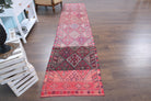 Hand-Knotted Vintage Runner Rug