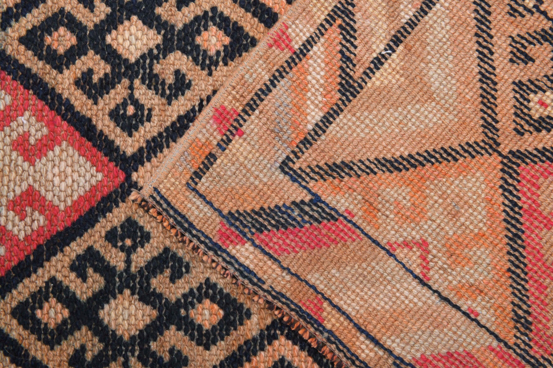 Hand-Knotted Vintage Anatolian Runner Rug