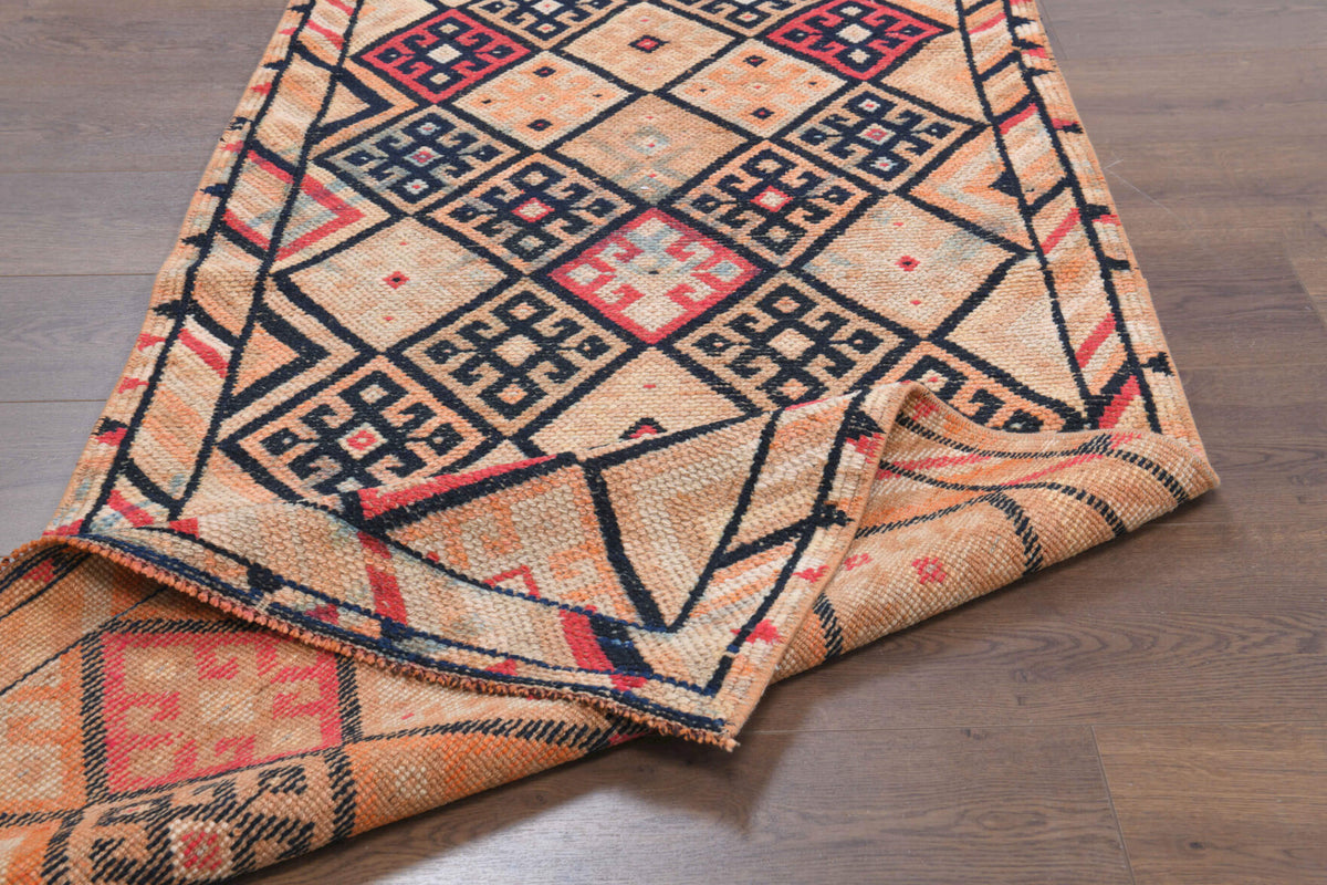 Hand-Knotted Vintage Anatolian Runner Rug