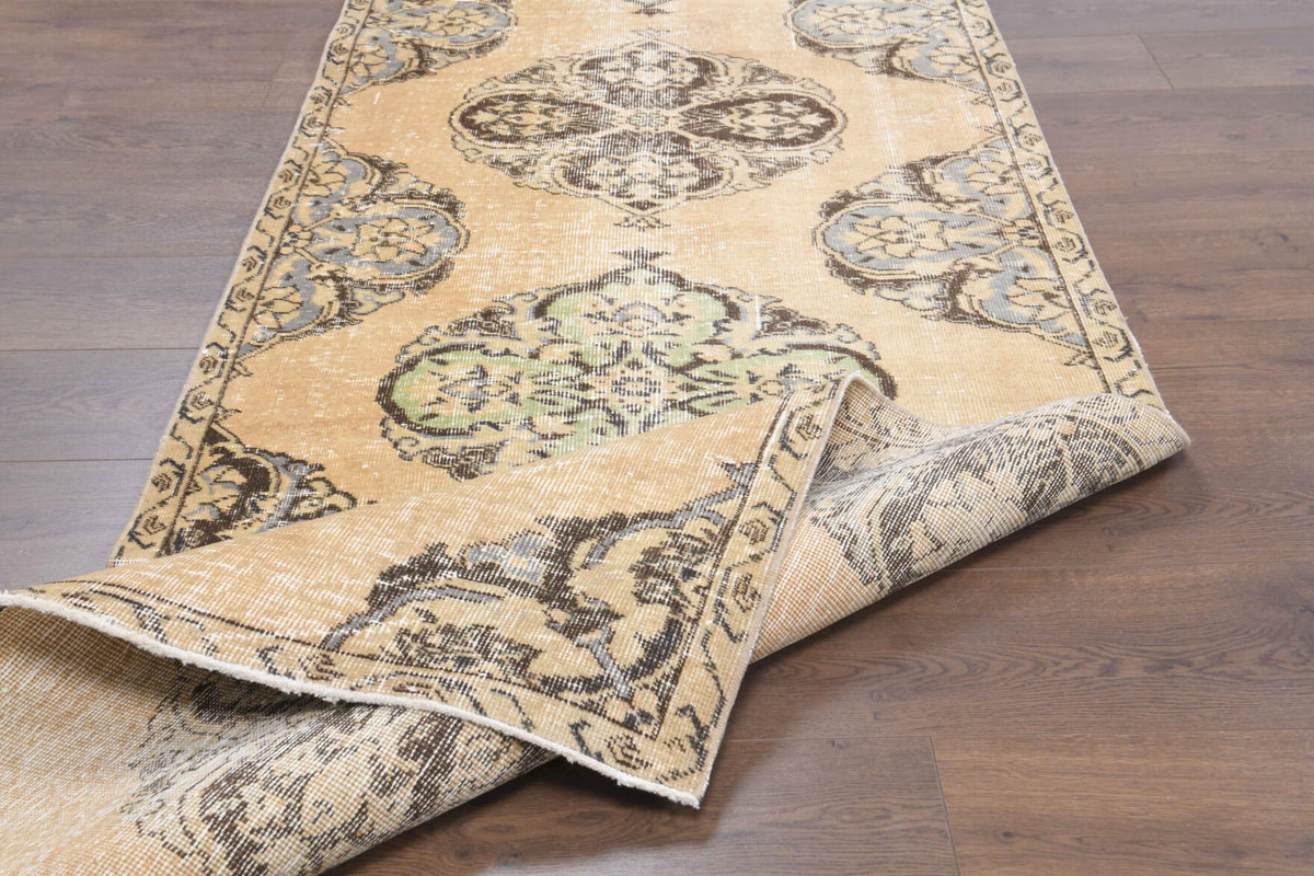 97x343 cm vintage Anatolian runner rug – Besteara, low pile, wool