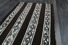 Vintage Black Small Kilim Rug