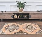 Vintage Small Oriental Oushak Rug