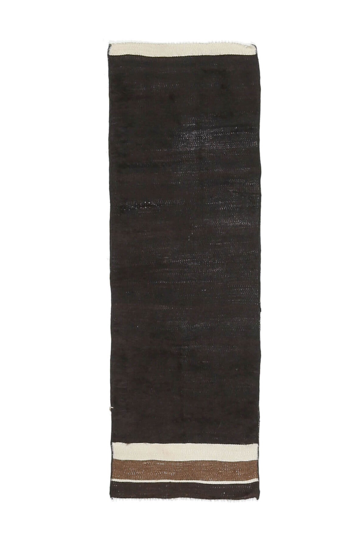Vintage Flatweave Brown Runner Rug