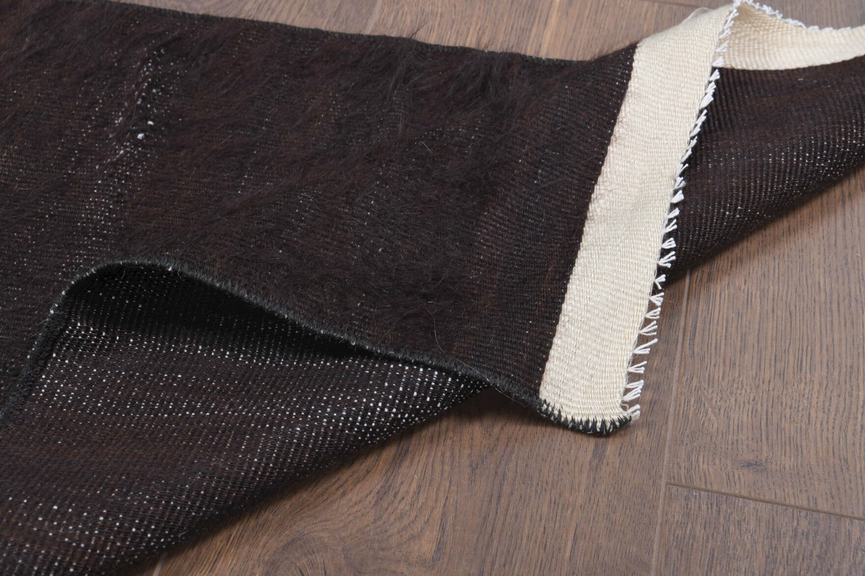 Vintage Flatweave Brown Runner Rug