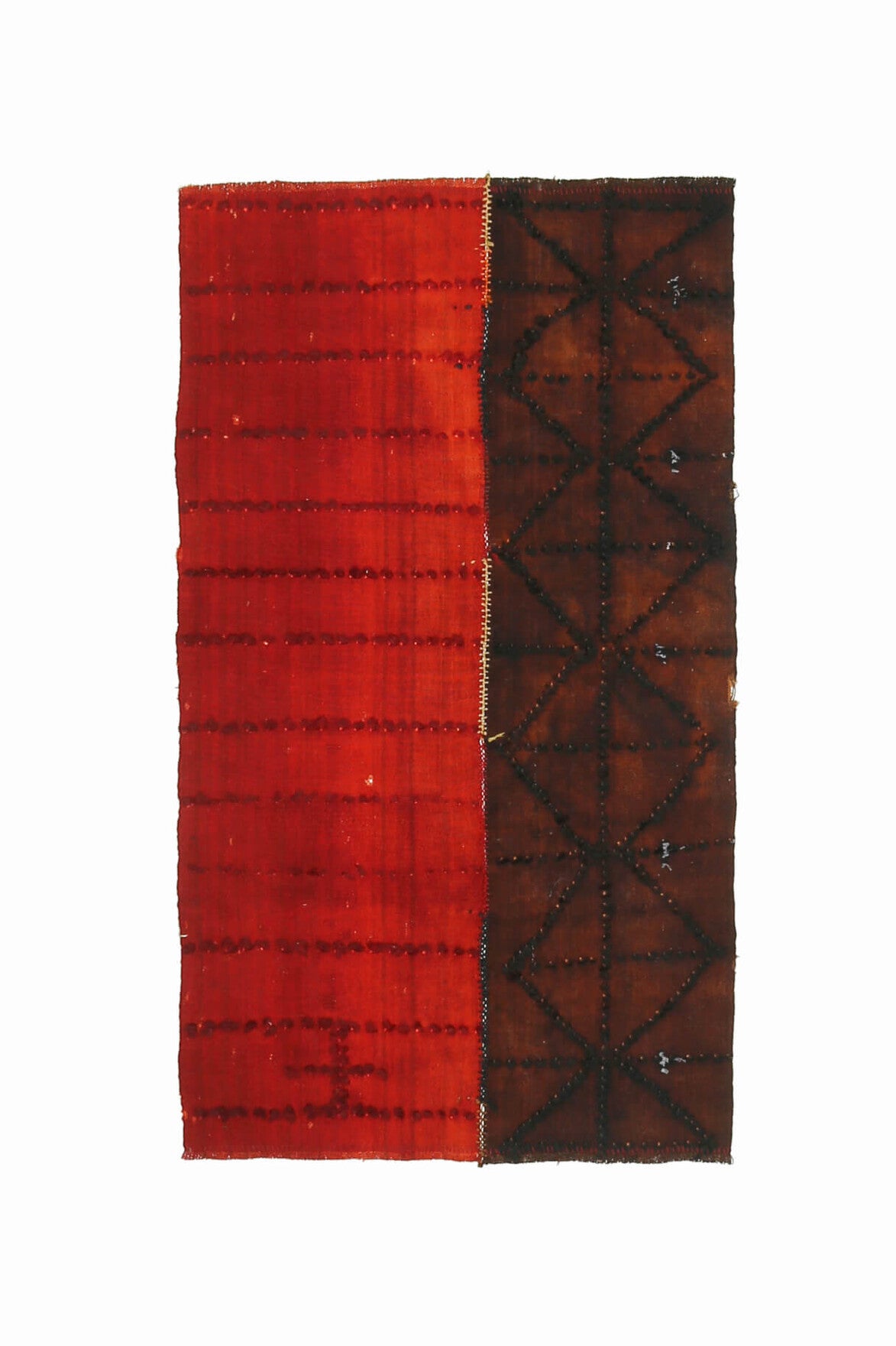 Red & Brown Vintage Small Kilim Rug