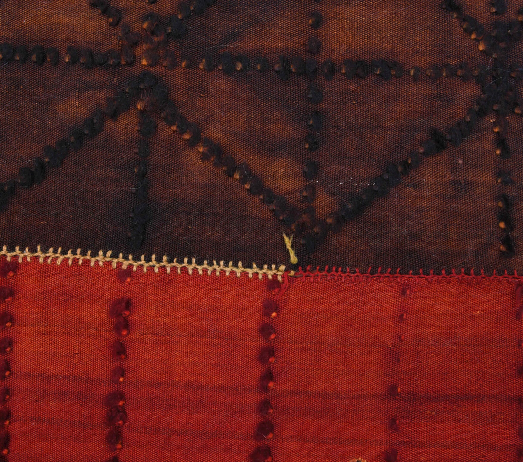 Red & Brown Vintage Small Kilim Rug