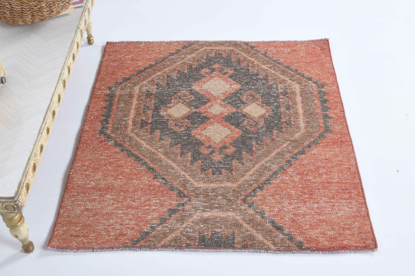 Vintage Small Oushak Rug