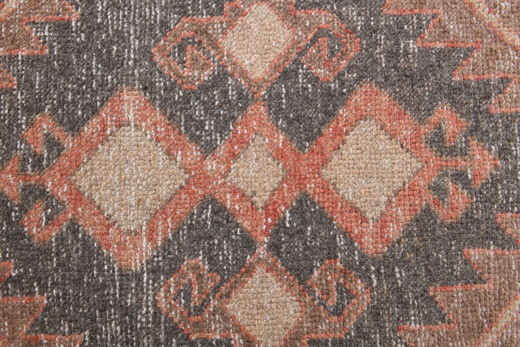93x100 cm vintage Anatolian area rug – Okeanope, low pile, wool