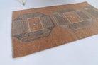 Faded Red Vintage Oushak Small Rug
