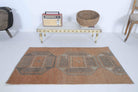 Faded Red Vintage Oushak Small Rug