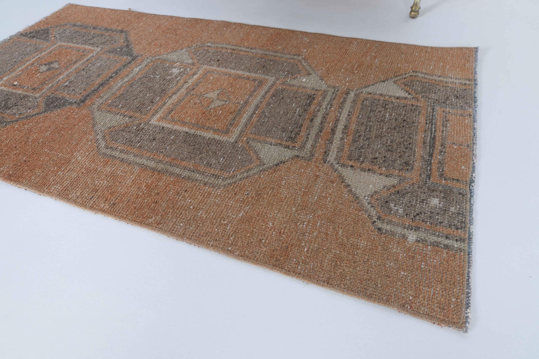 Faded Red Vintage Oushak Small Rug