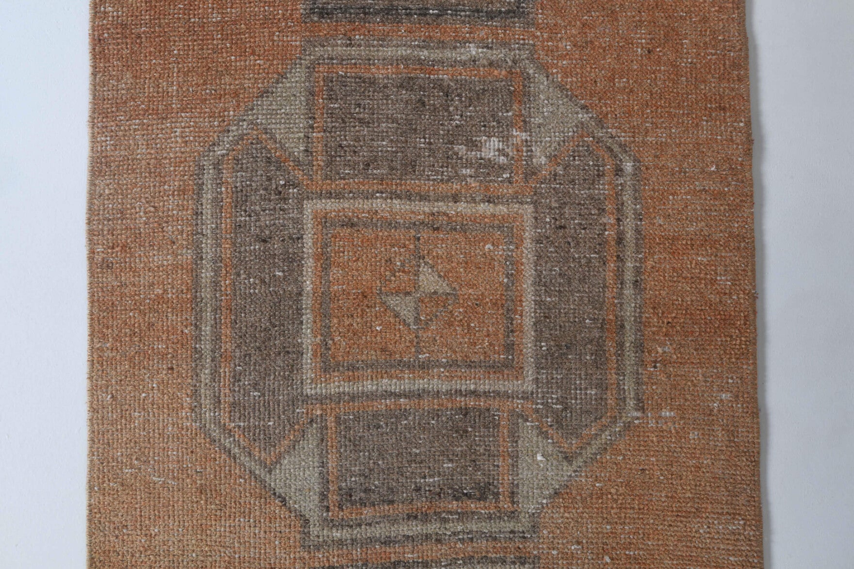 Faded Red Vintage Oushak Small Rug