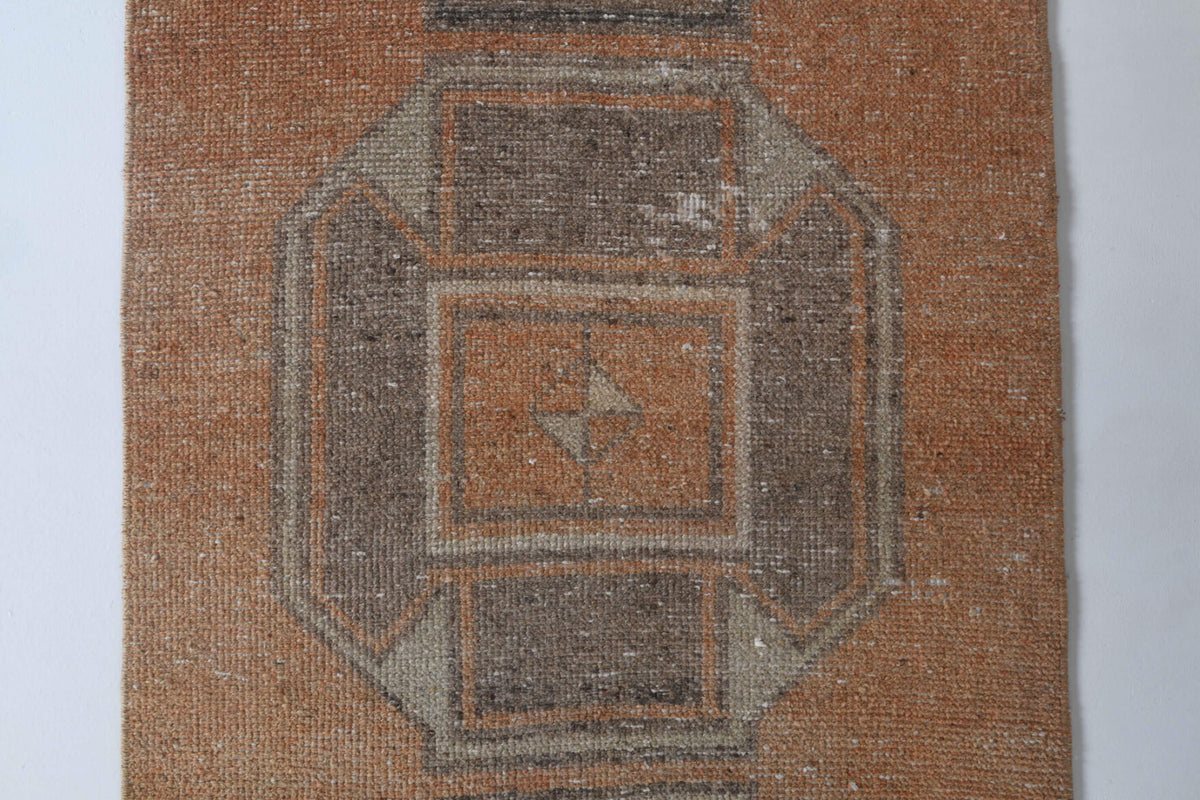Faded Red Vintage Oushak Small Rug