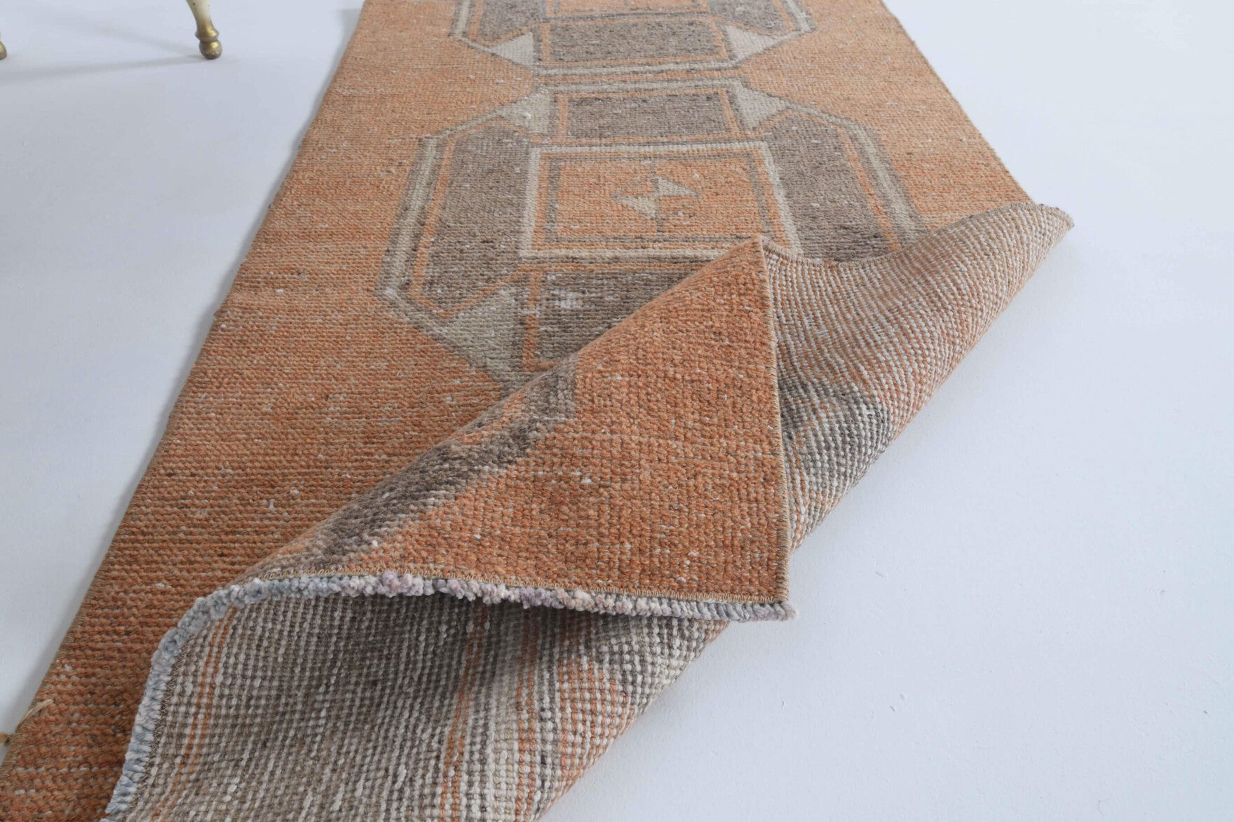 Faded Red Vintage Oushak Small Rug