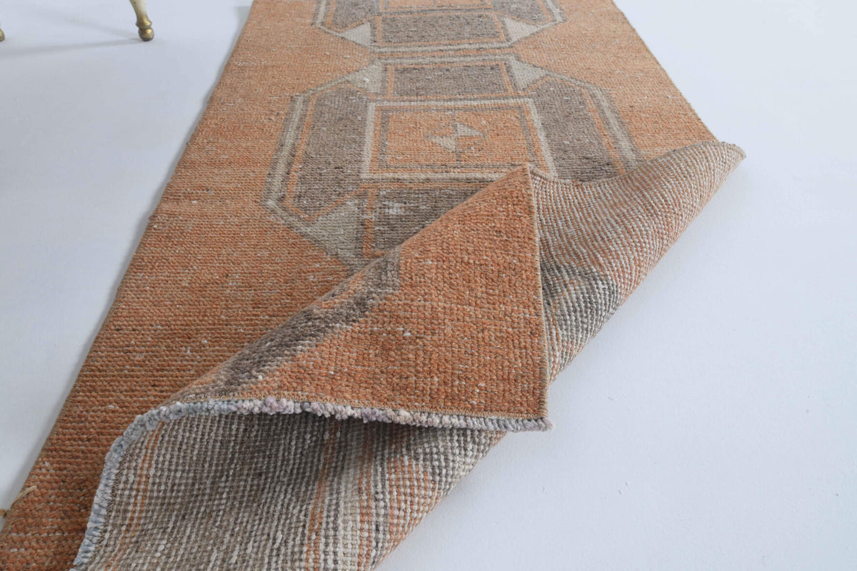Faded Red Vintage Oushak Small Rug