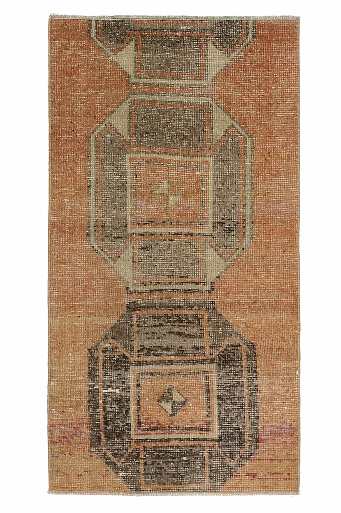 Faded Red Vintage Oushak Small Rug