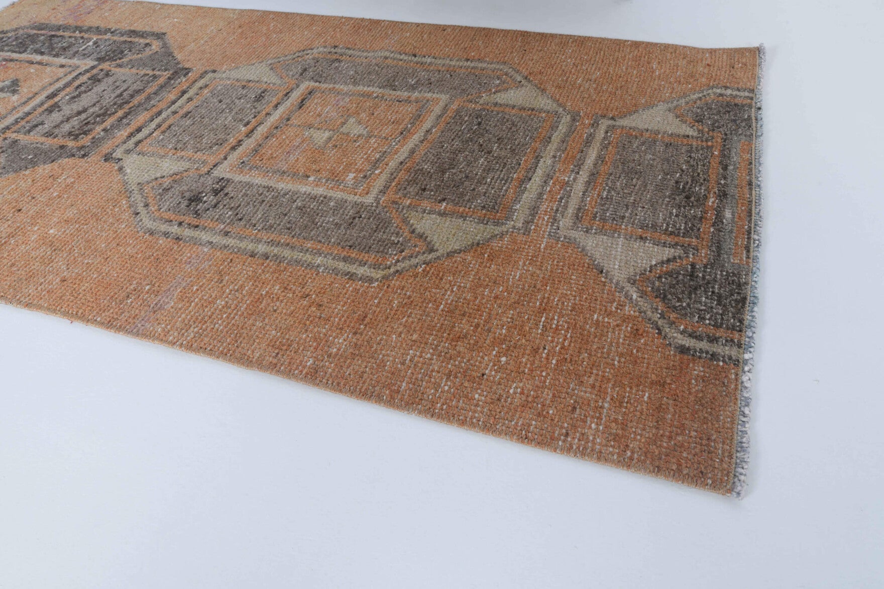 Faded Red Vintage Oushak Small Rug
