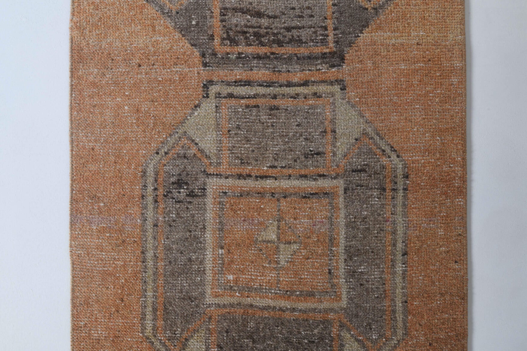 Faded Red Vintage Oushak Small Rug