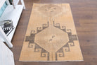 Vintage Oushak Tribal Throw Rug