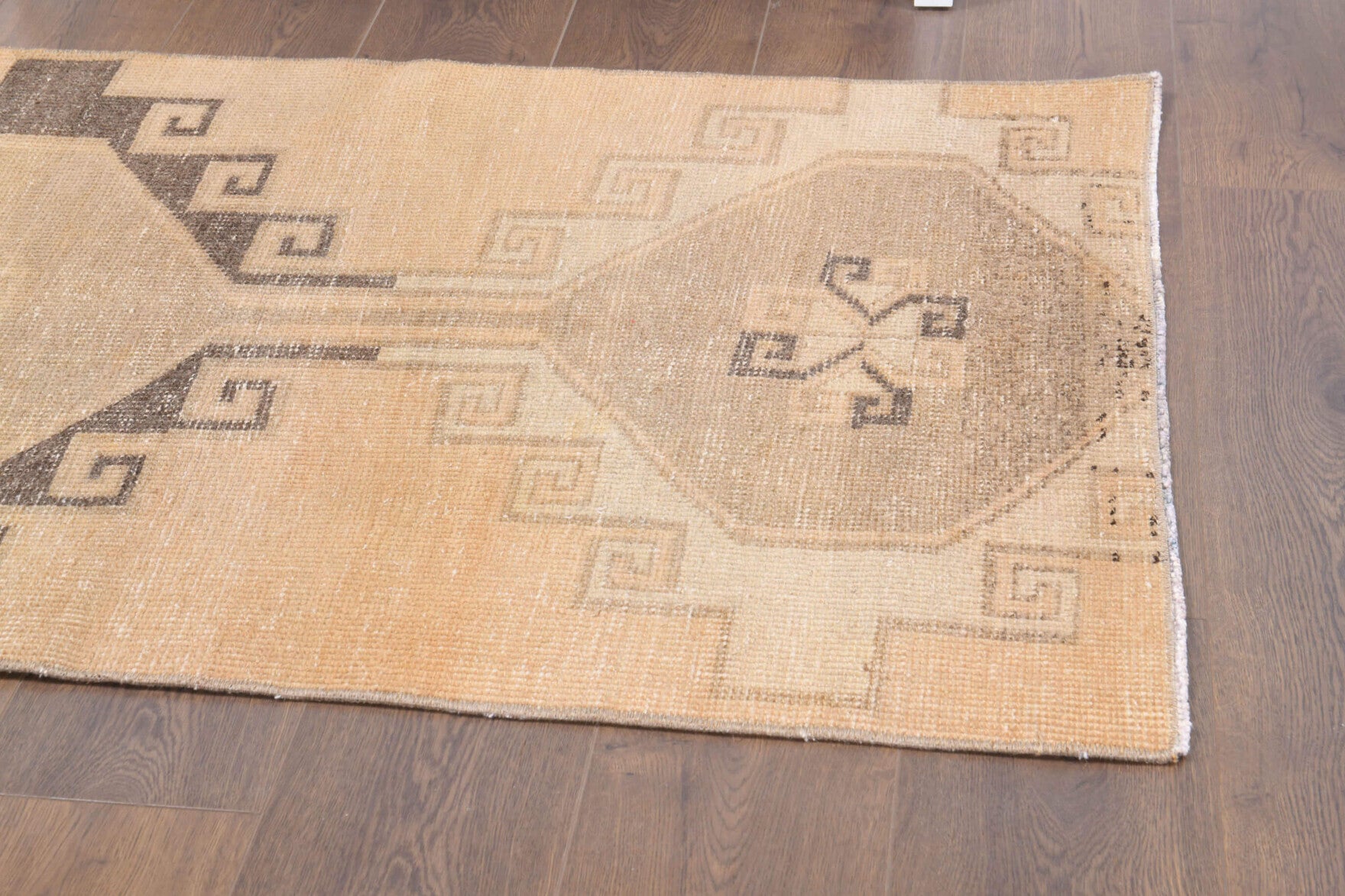 Vintage Oushak Tribal Throw Rug