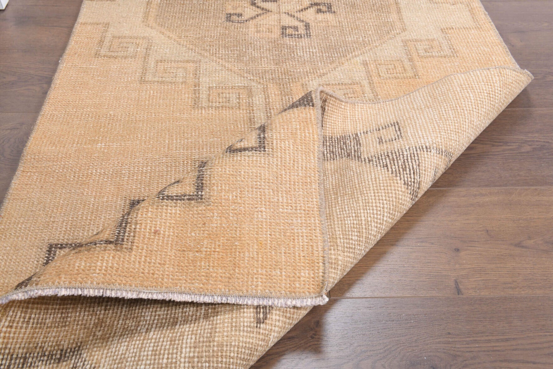Vintage Oushak Tribal Throw Rug