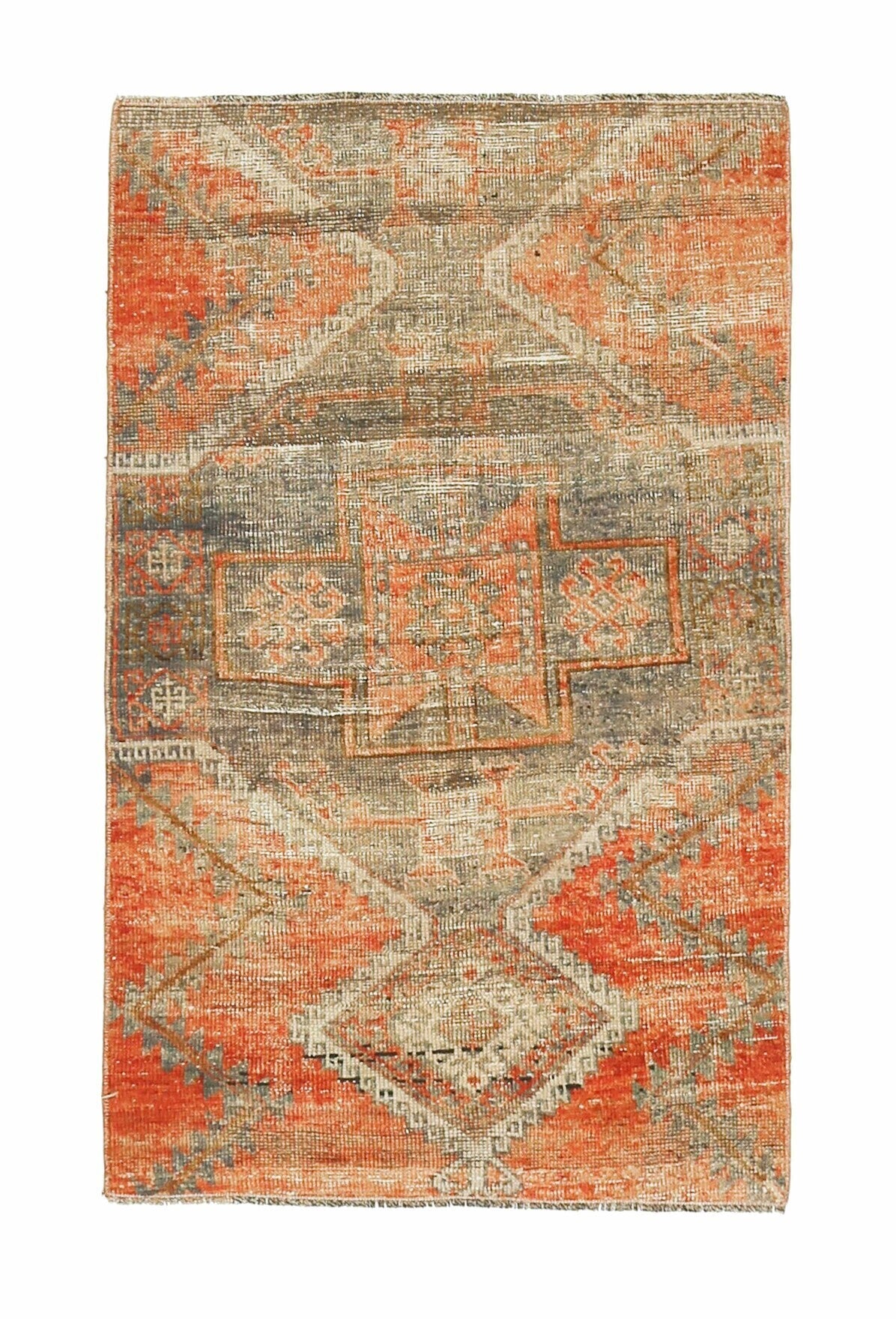 Vintage Oushak Red Rug