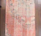 Vintage Oushak Faded Red Rug