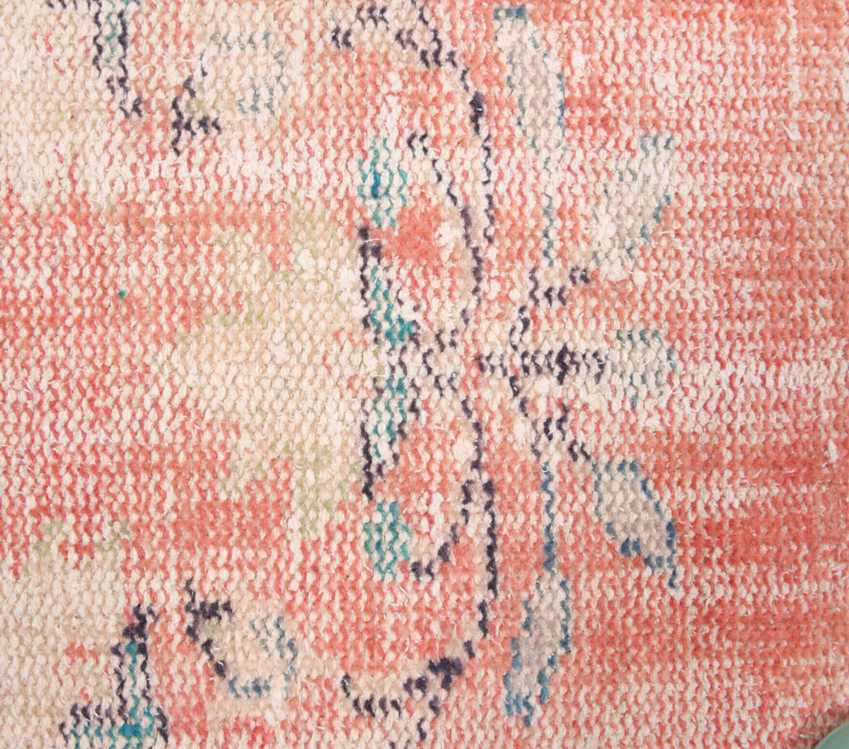 Vintage Oushak Faded Red Rug