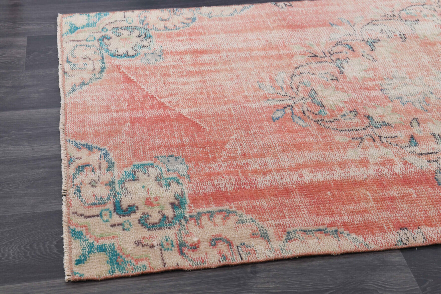 Vintage Oushak Square Small Rug