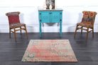 Goncasema rug: 1970s handmade Anatolian rug with oriental motifs and cotton backing
