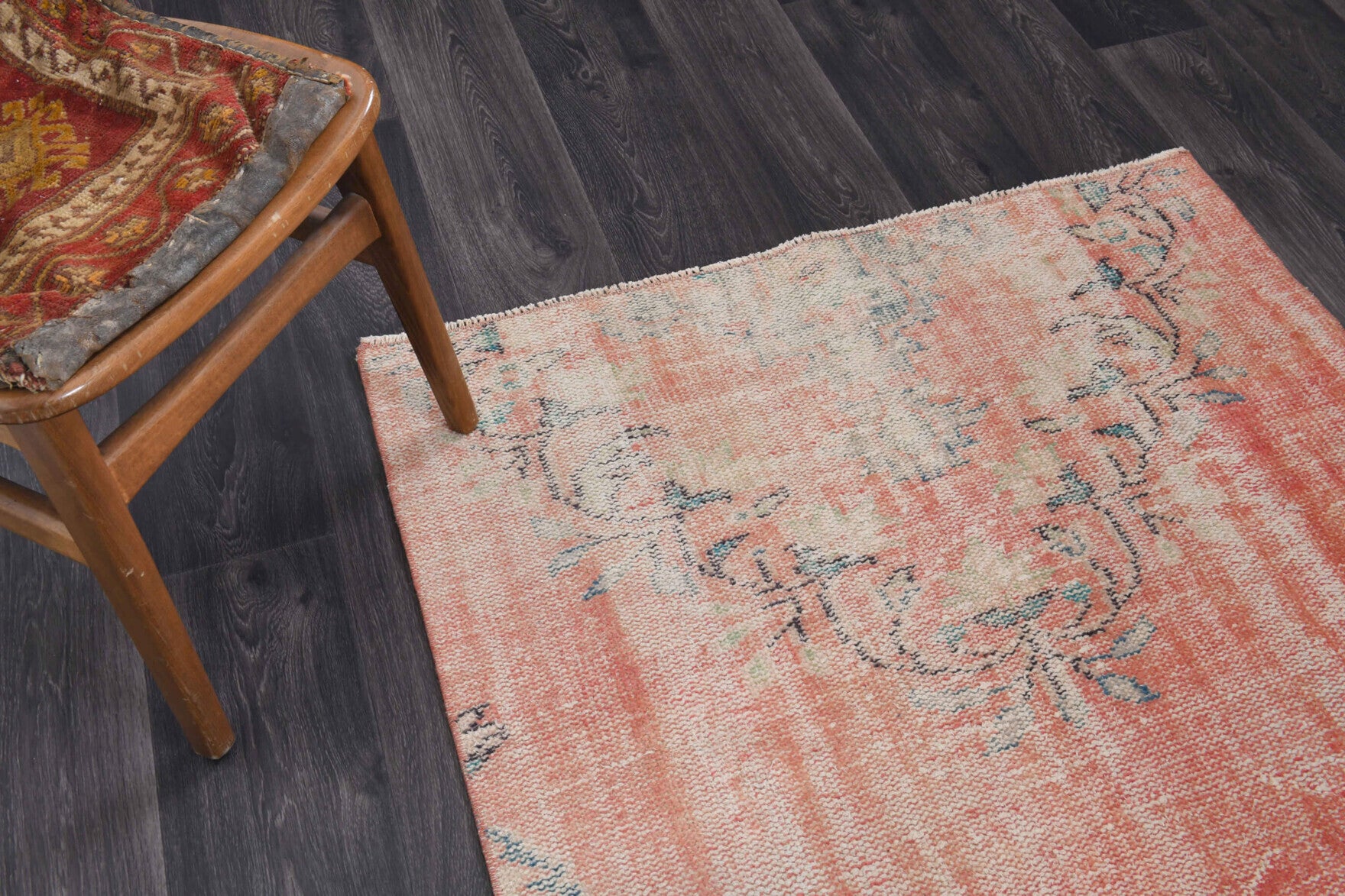 Vintage Oushak Square Small Rug