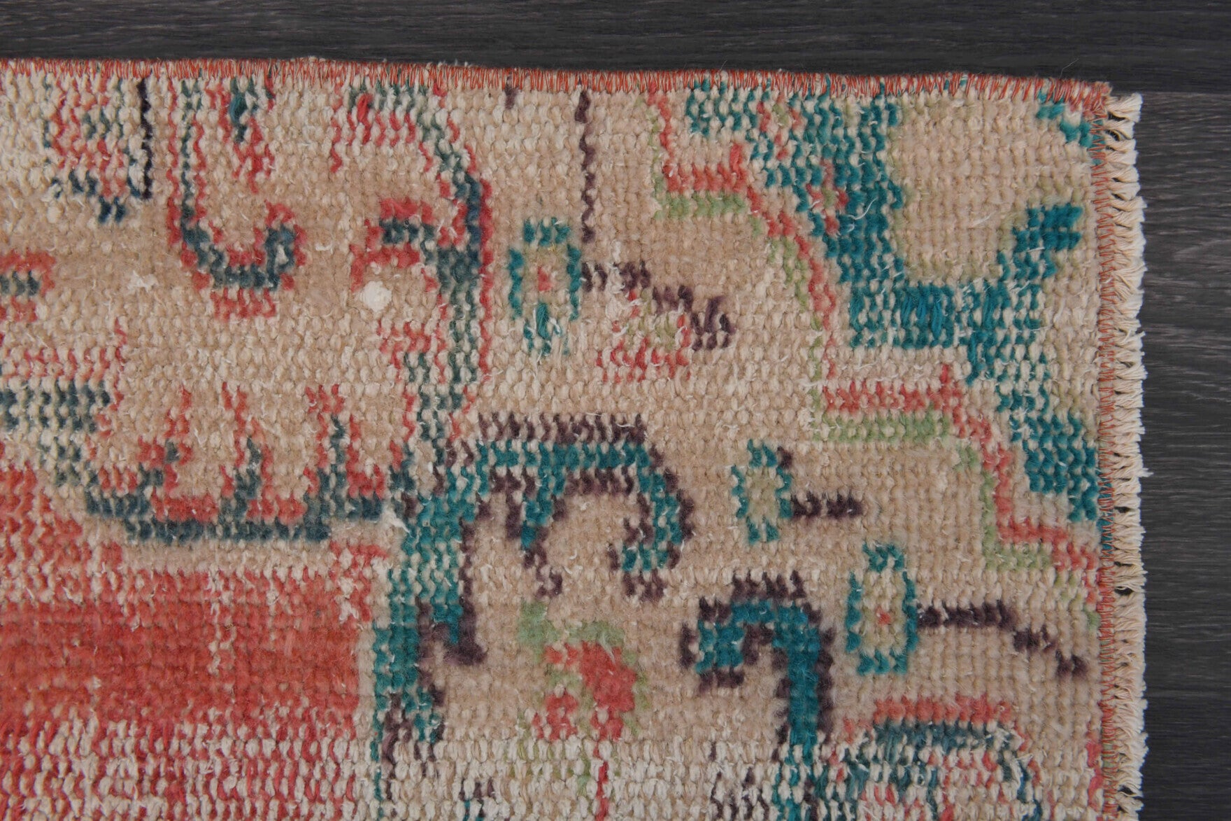 Vintage Oushak Square Small Rug