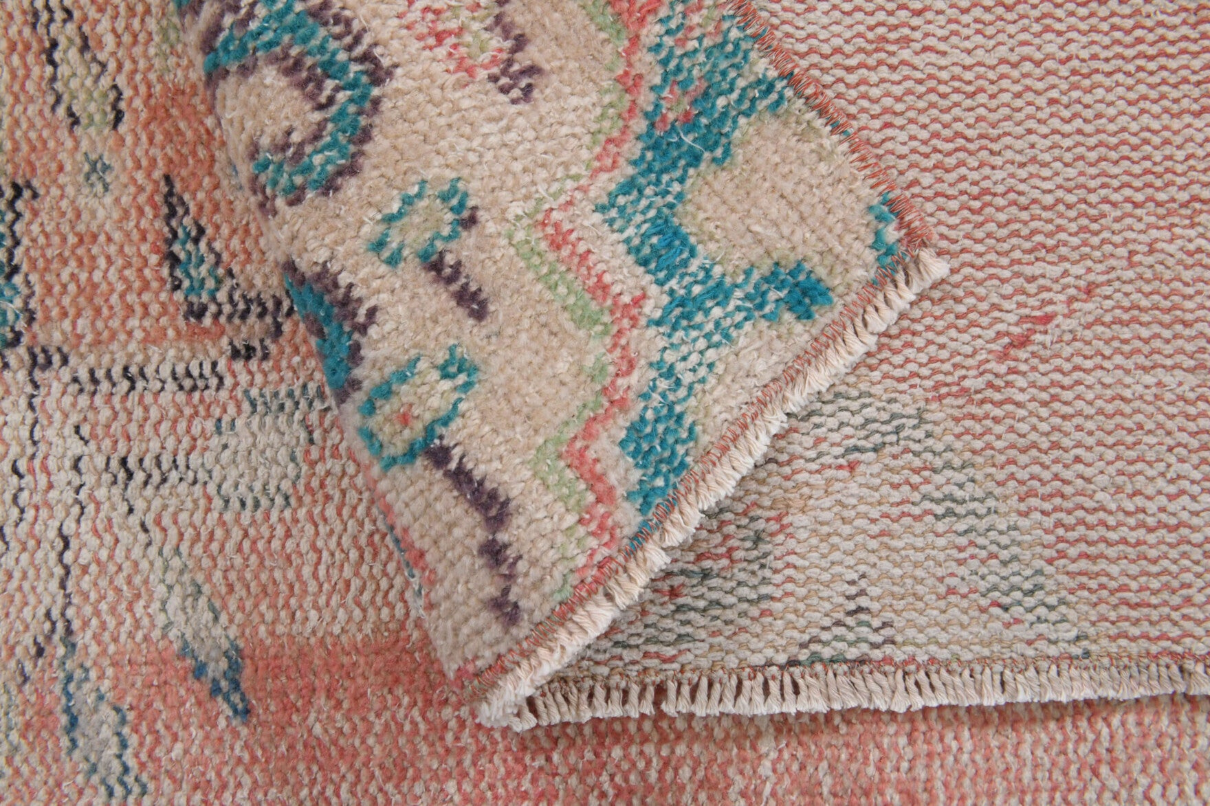 Vintage Oushak Square Small Rug