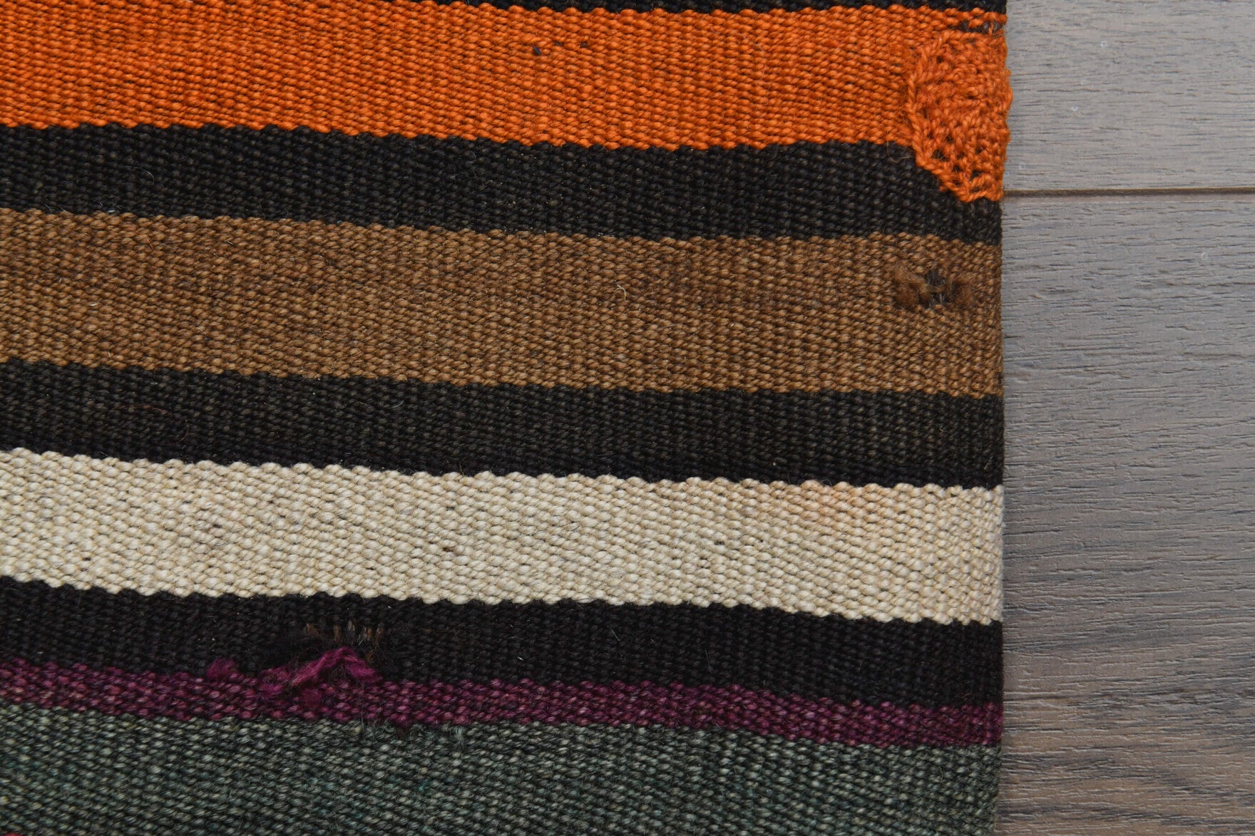 One-of-a-kind 1960s Anatolian vintage kilim rug mat in wool, 2'3" x 4'2"