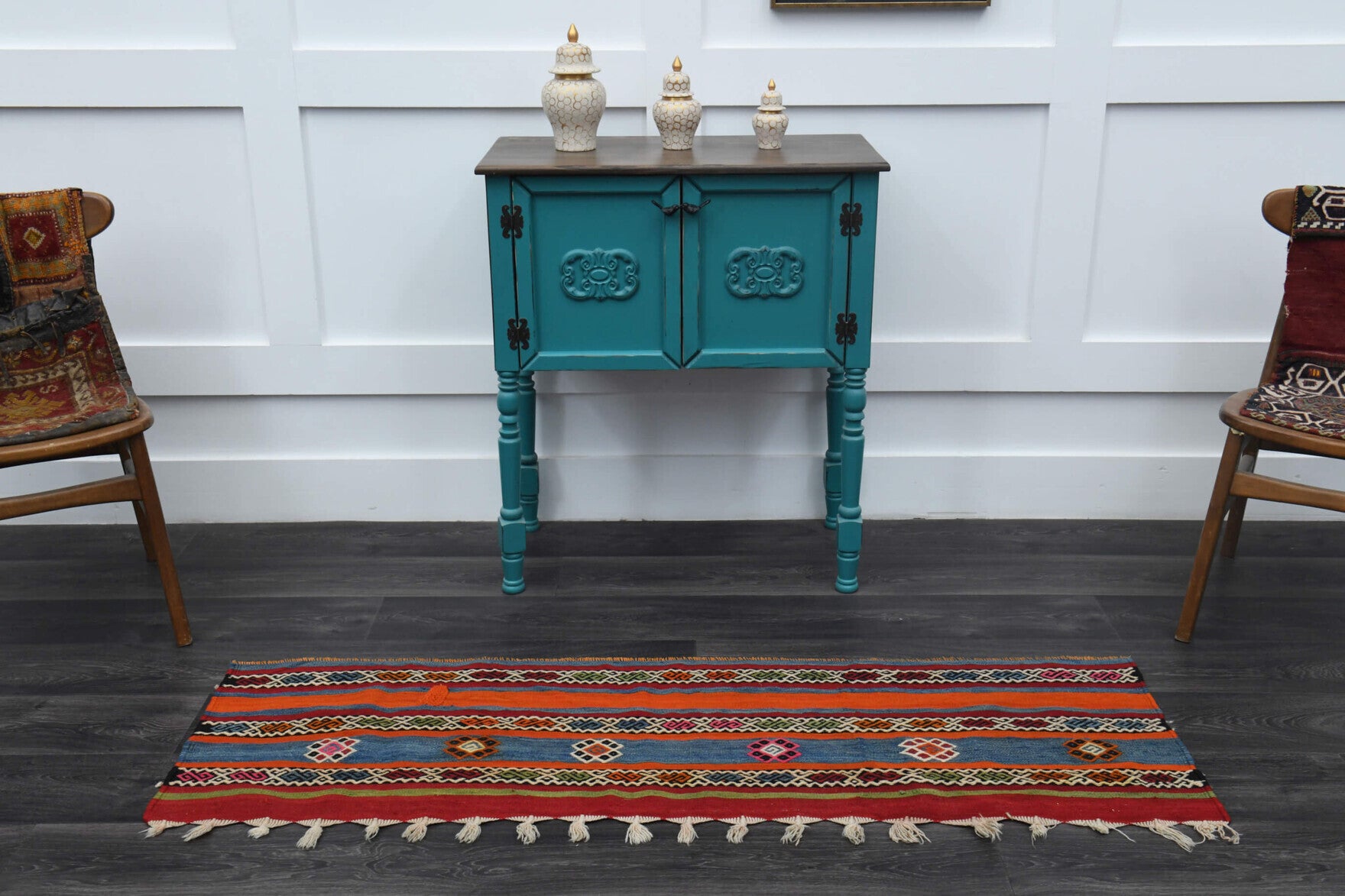 Navajo Ethnic Vintage Kilim Runner Rug