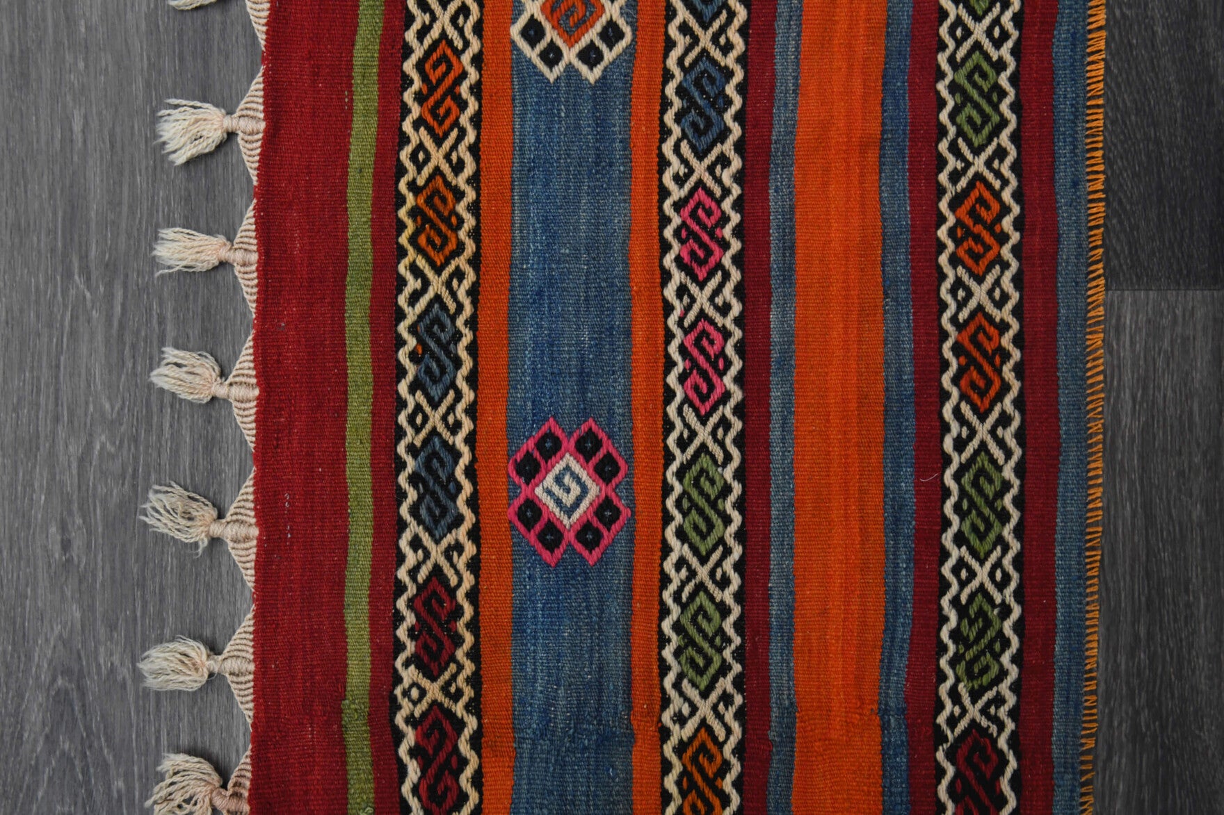 Navajo Ethnic Vintage Kilim Runner Rug