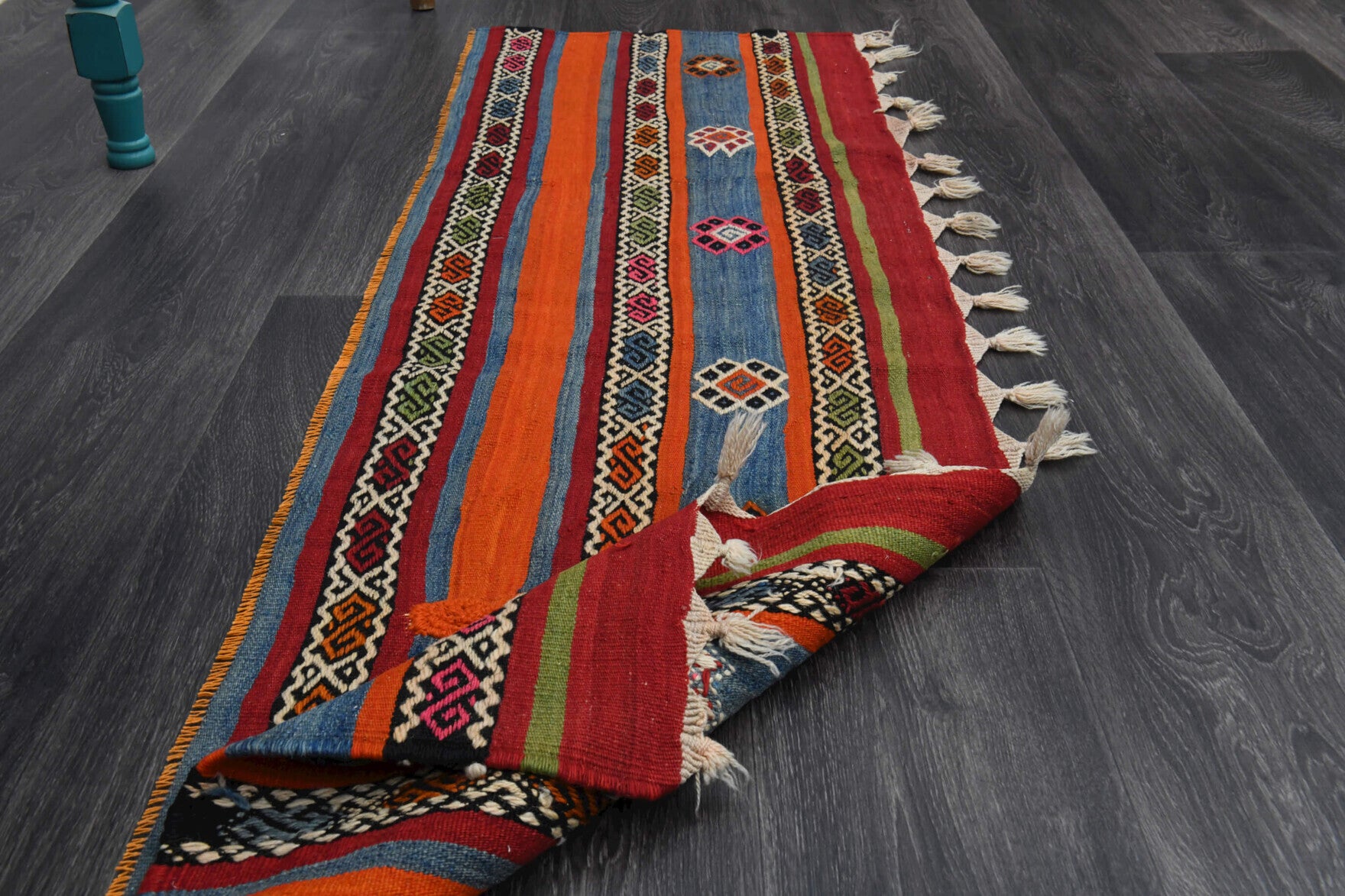 Navajo Ethnic Vintage Kilim Runner Rug